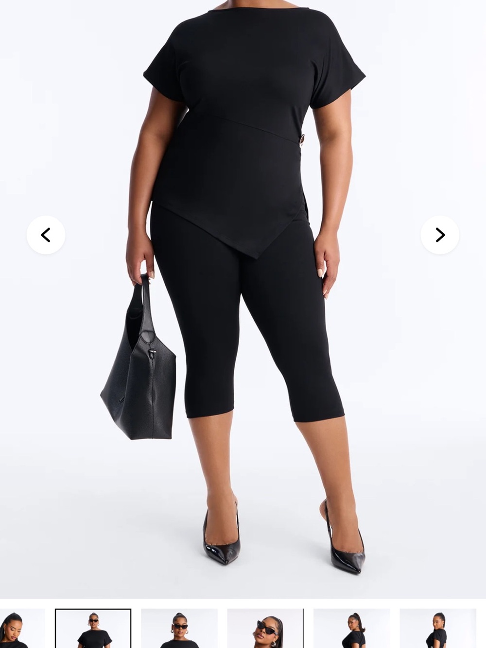 Black Capri set Leggings - Women's Active Cropped Pants